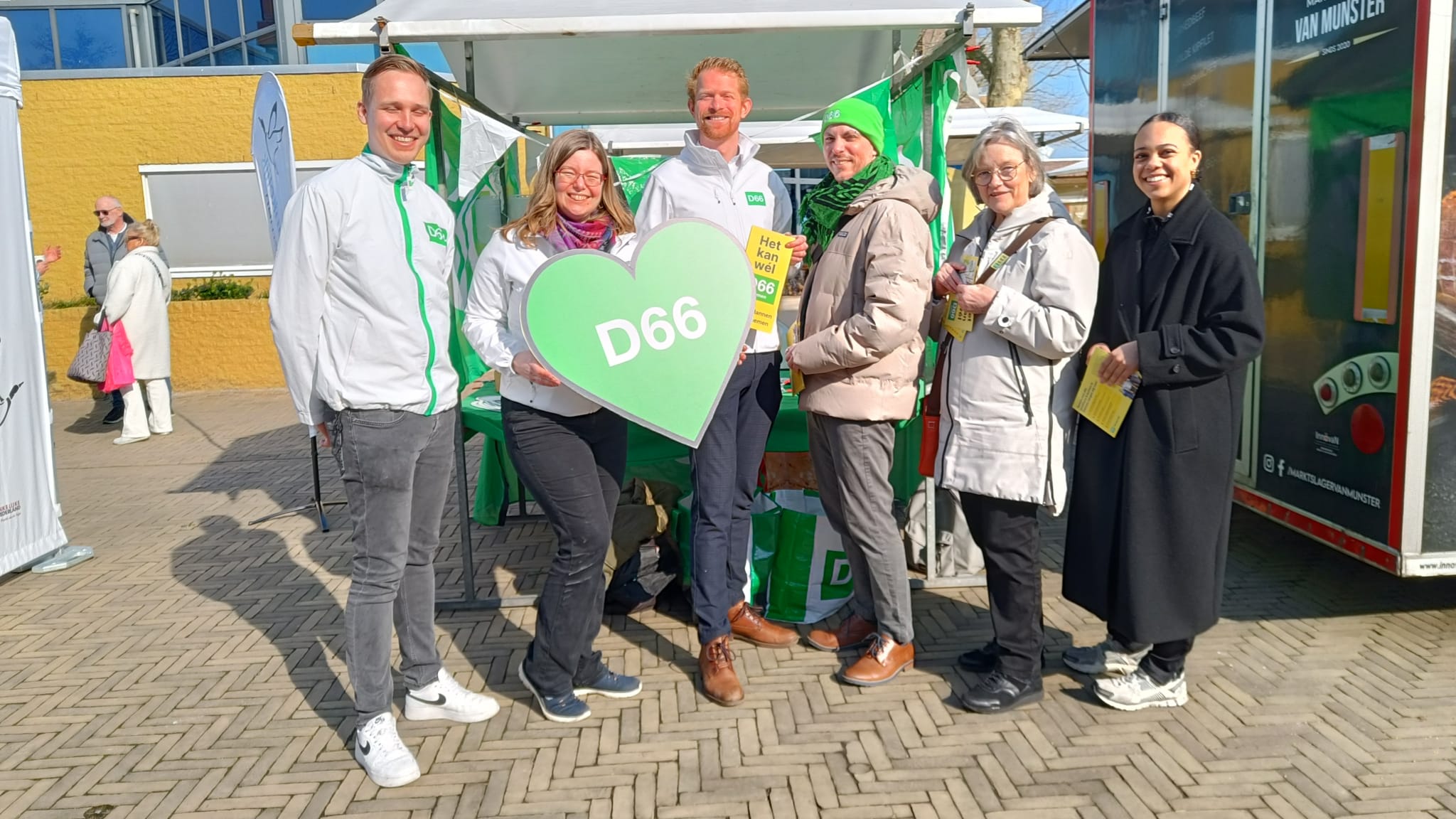 Veel enthousiasme voor D66 Diemen op de markt