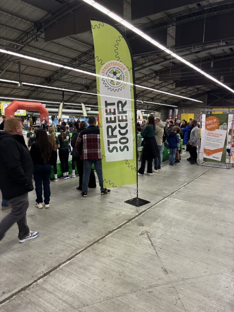 Banner Streetsoccer toernooi.