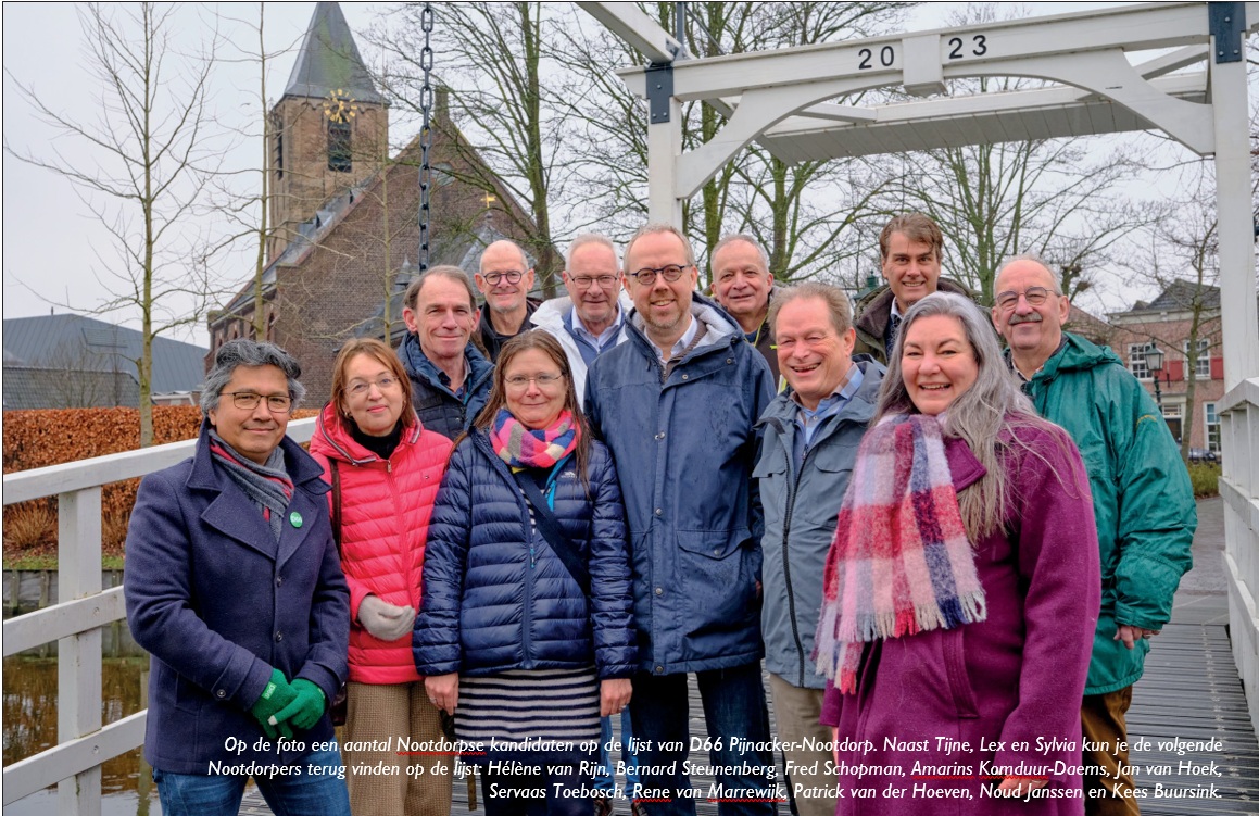 D66 Pijnacker-Nootdorp — Sterke Nootdorpse vertegenwoordiging op de lijst