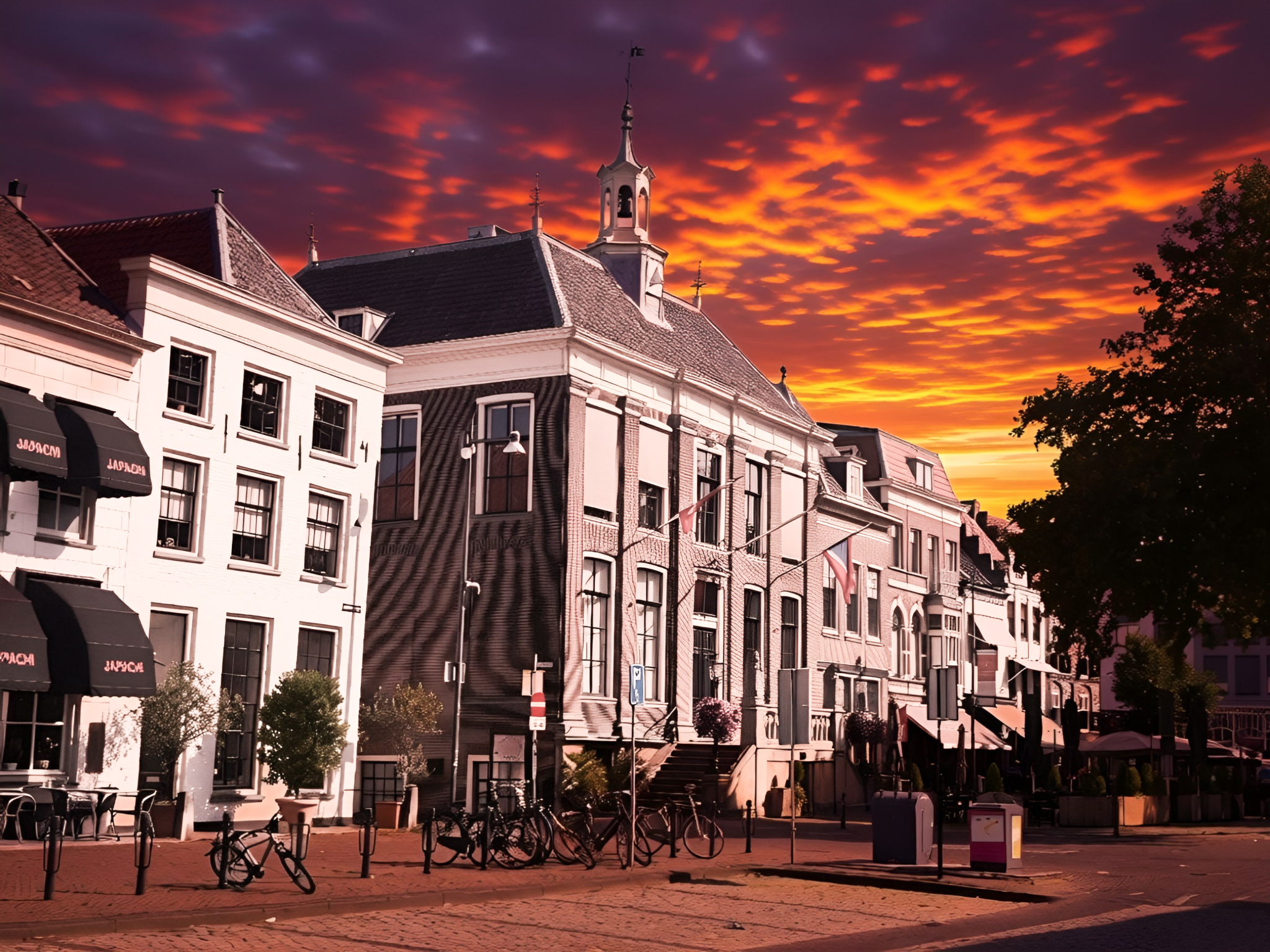 Beeld van het stadhuis in Zaltbommel