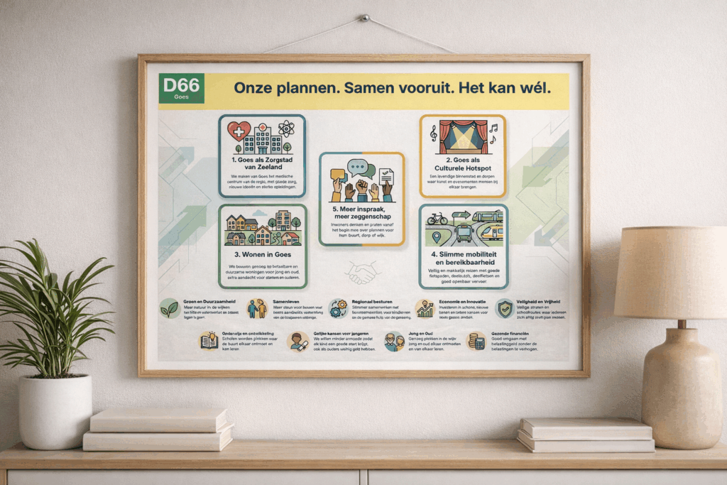 In één oogopslag: dit wil D66 voor Goes